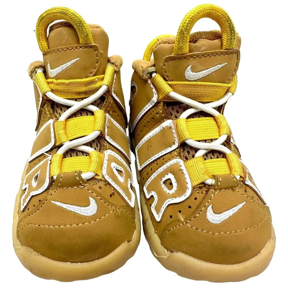 Nike‎ Air More Uptempo (TD) 'Wheat' Kids' Shoes Sneakers DQ4715-700 Size 5 C
